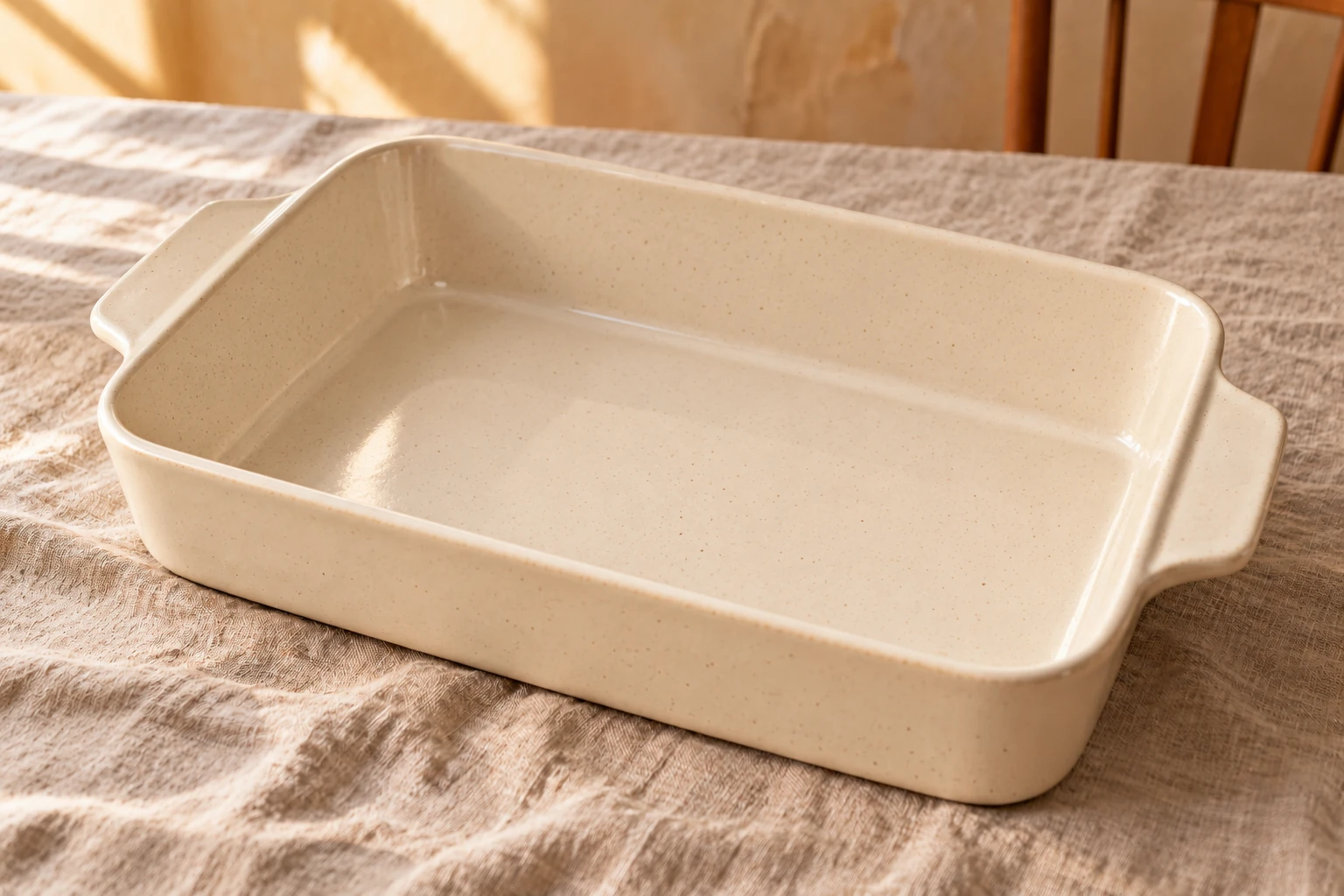 Empty ivory dish with integrated handles